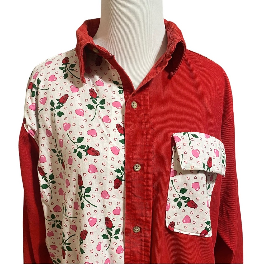 Vintage 1980s Western Corduroy Button Up Shirt